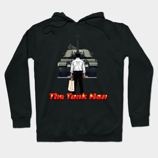 Tank Man Hoodie by Rawlifegraphic